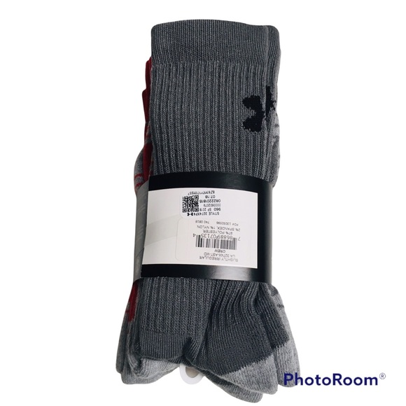 NWT Under Armour 4-Pk Athletic Crew Socks Sz M; Men's 4-8.5, Women's 7-10.5 NEW - Picture 11 of 13